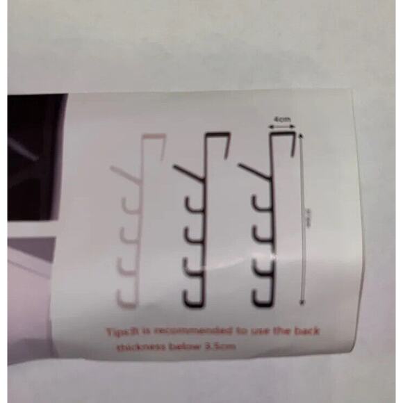 Over Door Five Position Door Hook Black - Picture 3 of 3